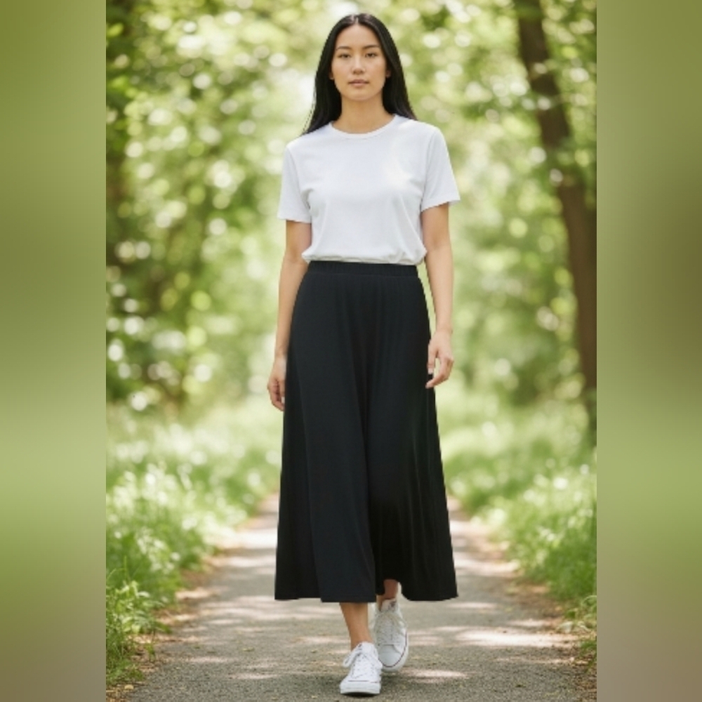 Slinky Brand USA Wonans Midi Skirt Light Weight Flowy Large